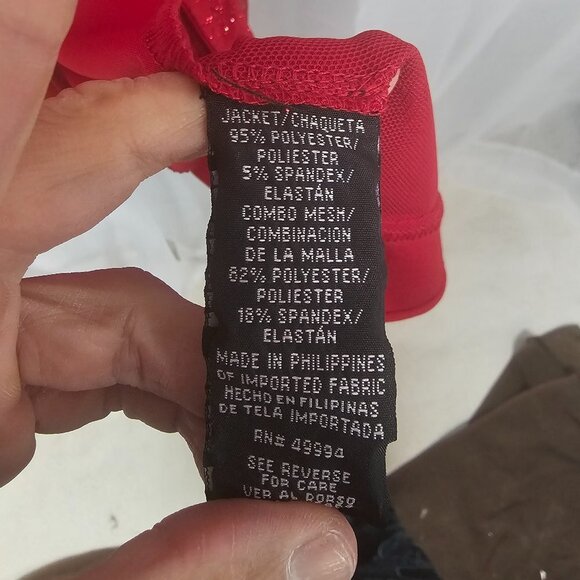 NWT R&M Richards Red Glittery Sheer Formal Romantic Mature Dress and Jacket 22W - Picture 14 of 16